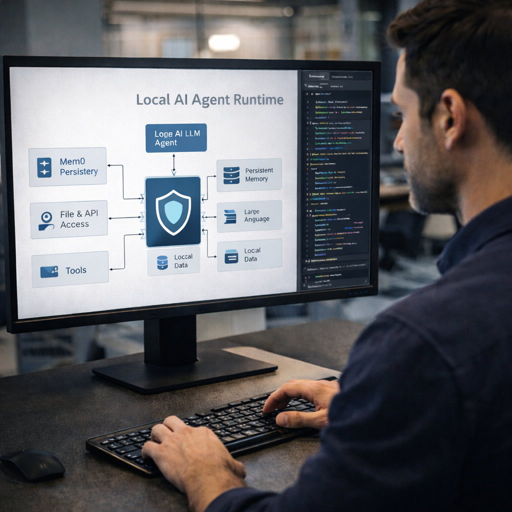 Engineer configuring a local AI agent runtime environment.